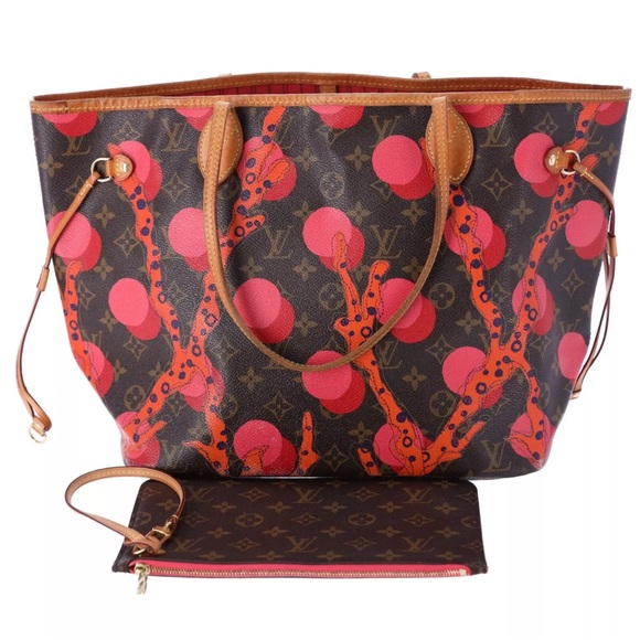 Louis Vuitton Monogram La Mage Neverfull MM Tote Bag M41603 LV Brown Red Pink - Picture 8 of 14